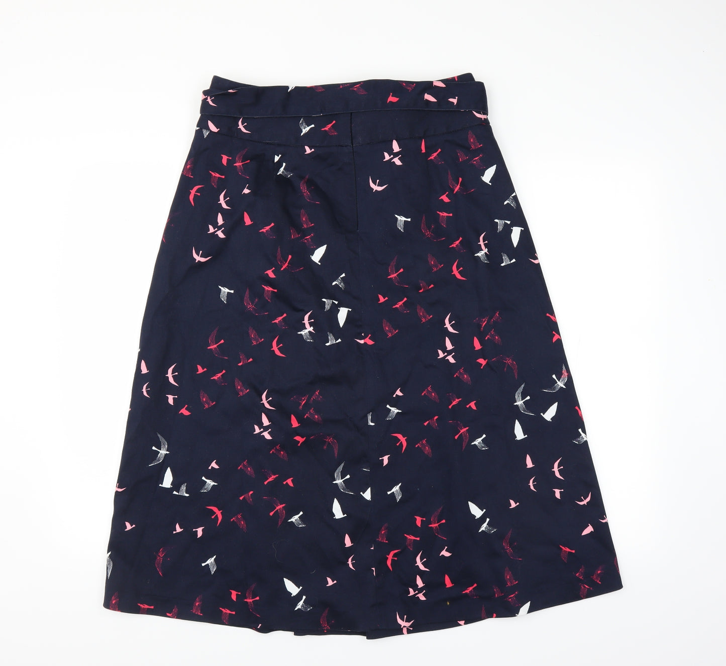 Marks and Spencer Womens Blue   A-Line Skirt Size 12  - Bird Print