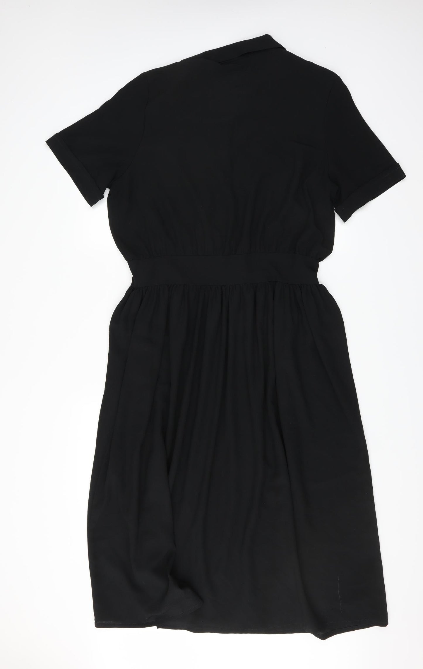 Marks and Spencer Womens Black   Shirt Dress  Size 16