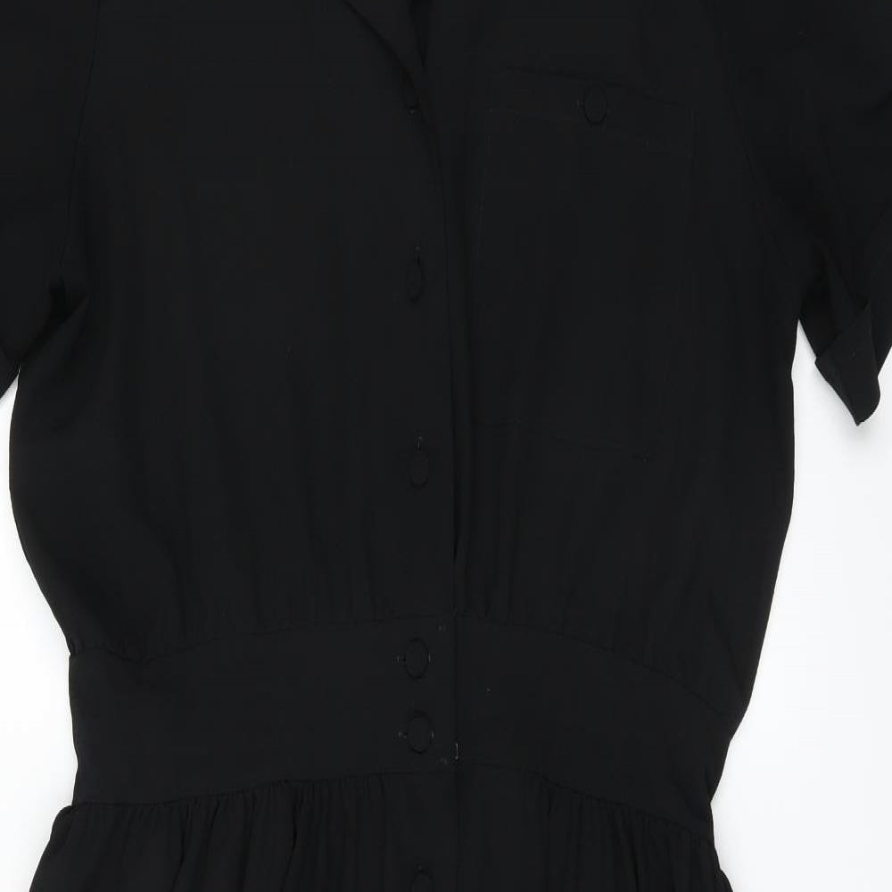 Marks and Spencer Womens Black   Shirt Dress  Size 16