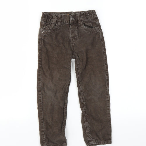 Primark Boys Brown  Corduroy Chino Trousers Size 4-5 Years
