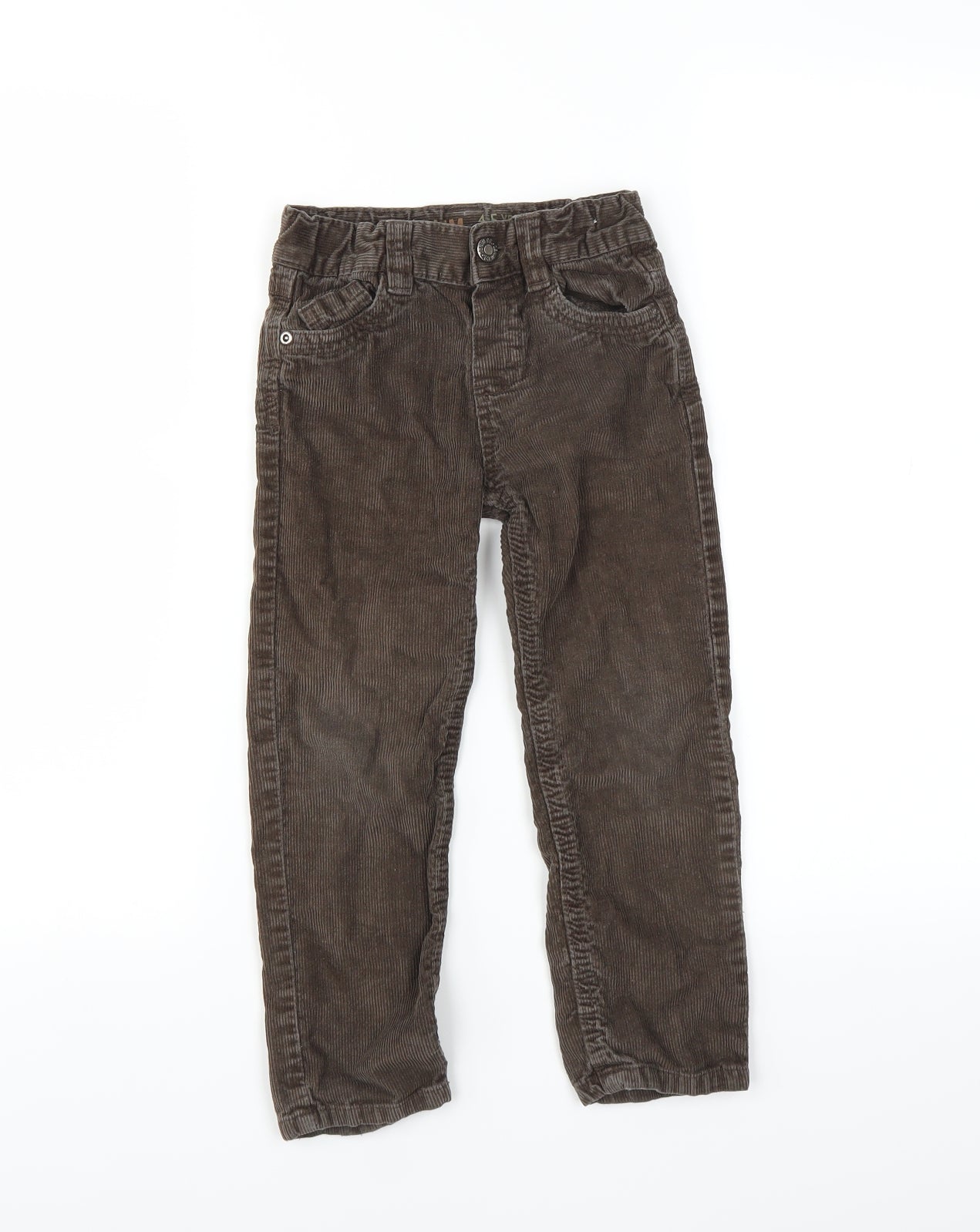 Primark Boys Brown  Corduroy Chino Trousers Size 4-5 Years