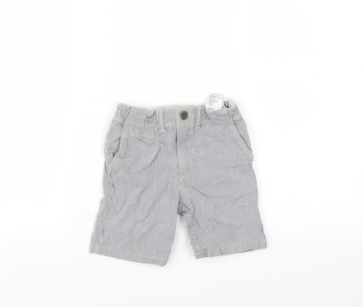 H&M Boys Blue Striped  Bermuda Shorts Size 3-4 Years