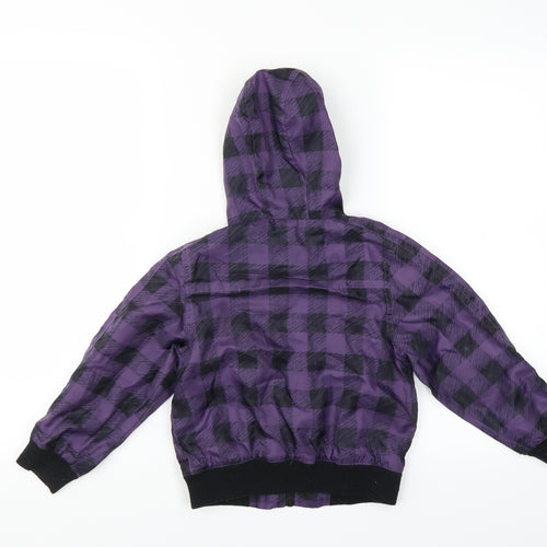 Adams Boys Purple Check  Jacket  Size 5 Years