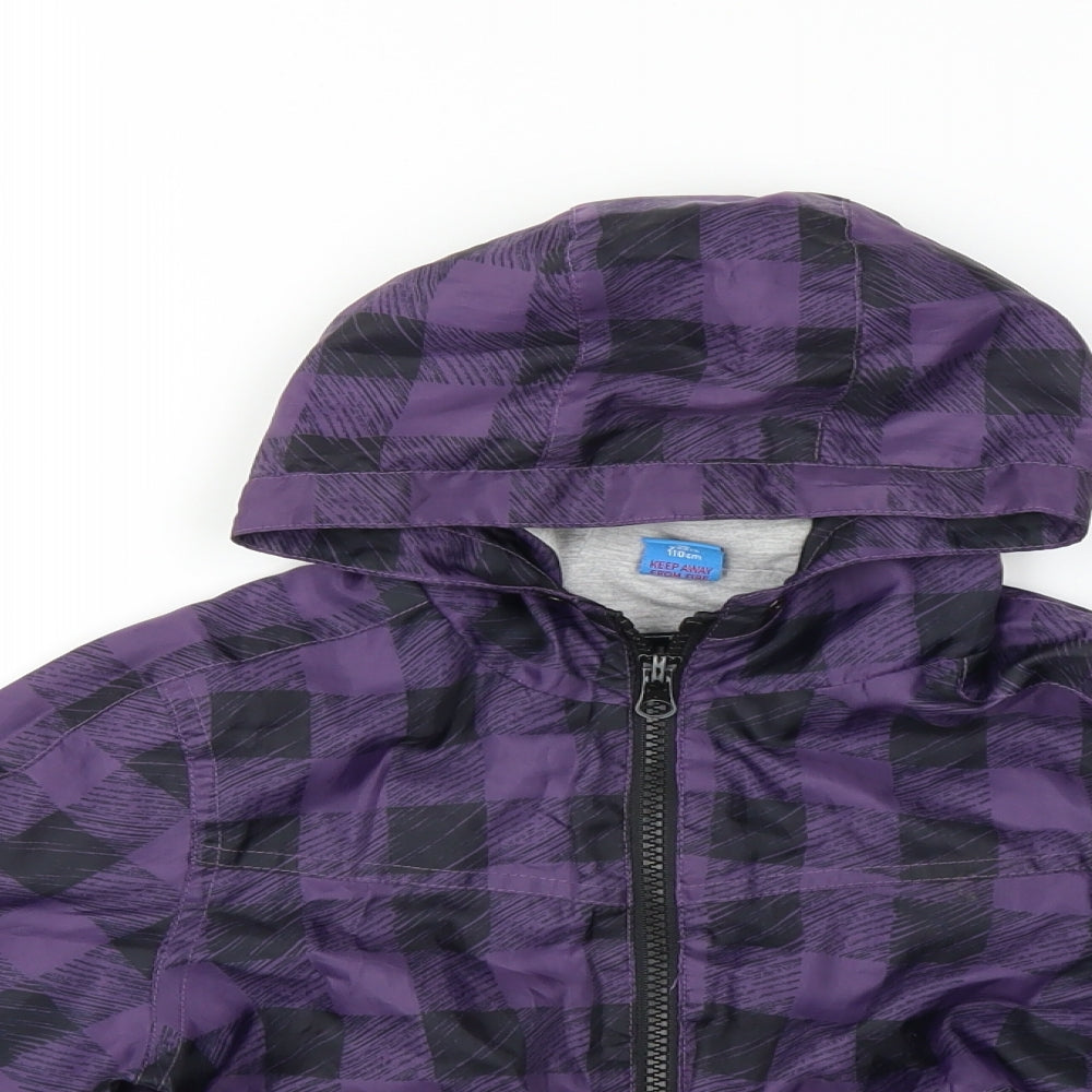 Adams Boys Purple Check  Jacket  Size 5 Years