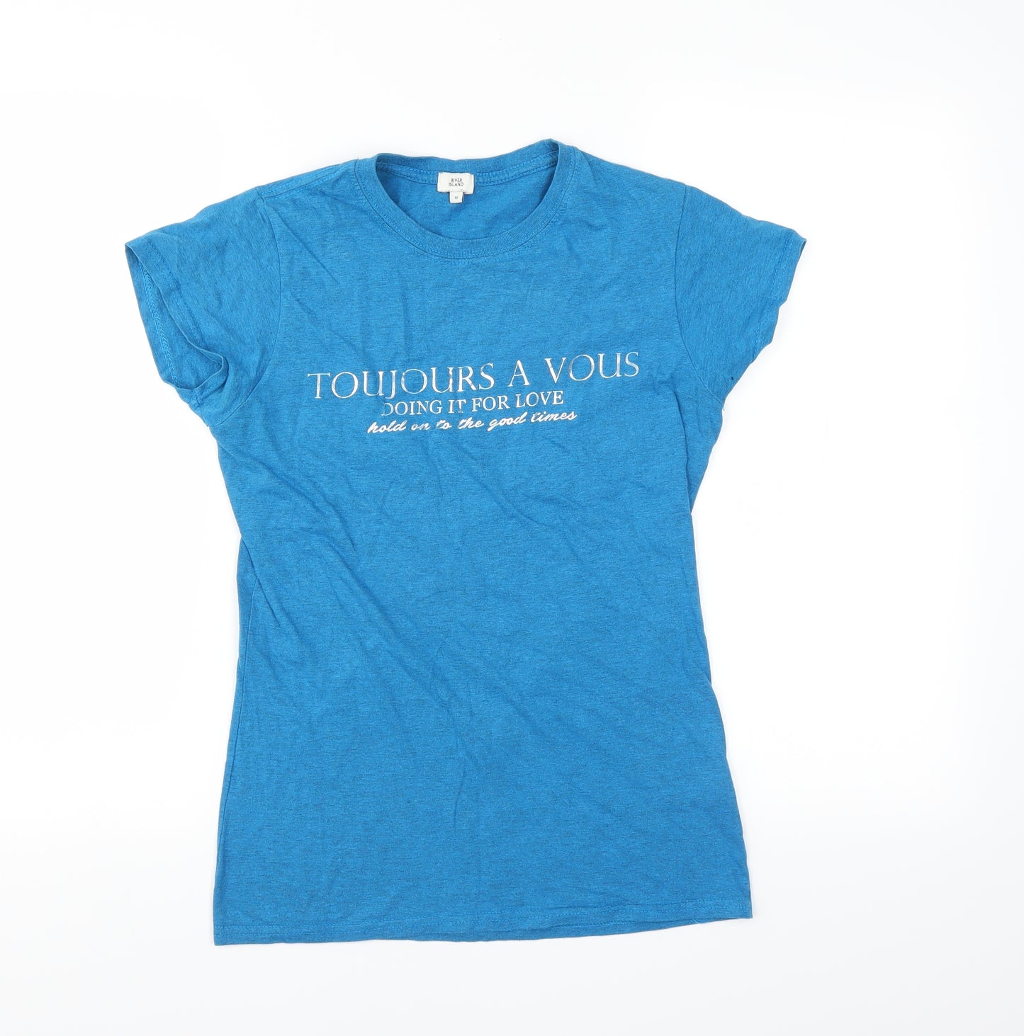 River Island Womens Blue   Basic T-Shirt Size 10