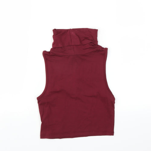 Missguided Womens Purple   Basic Tank Size 8  - CROPPED