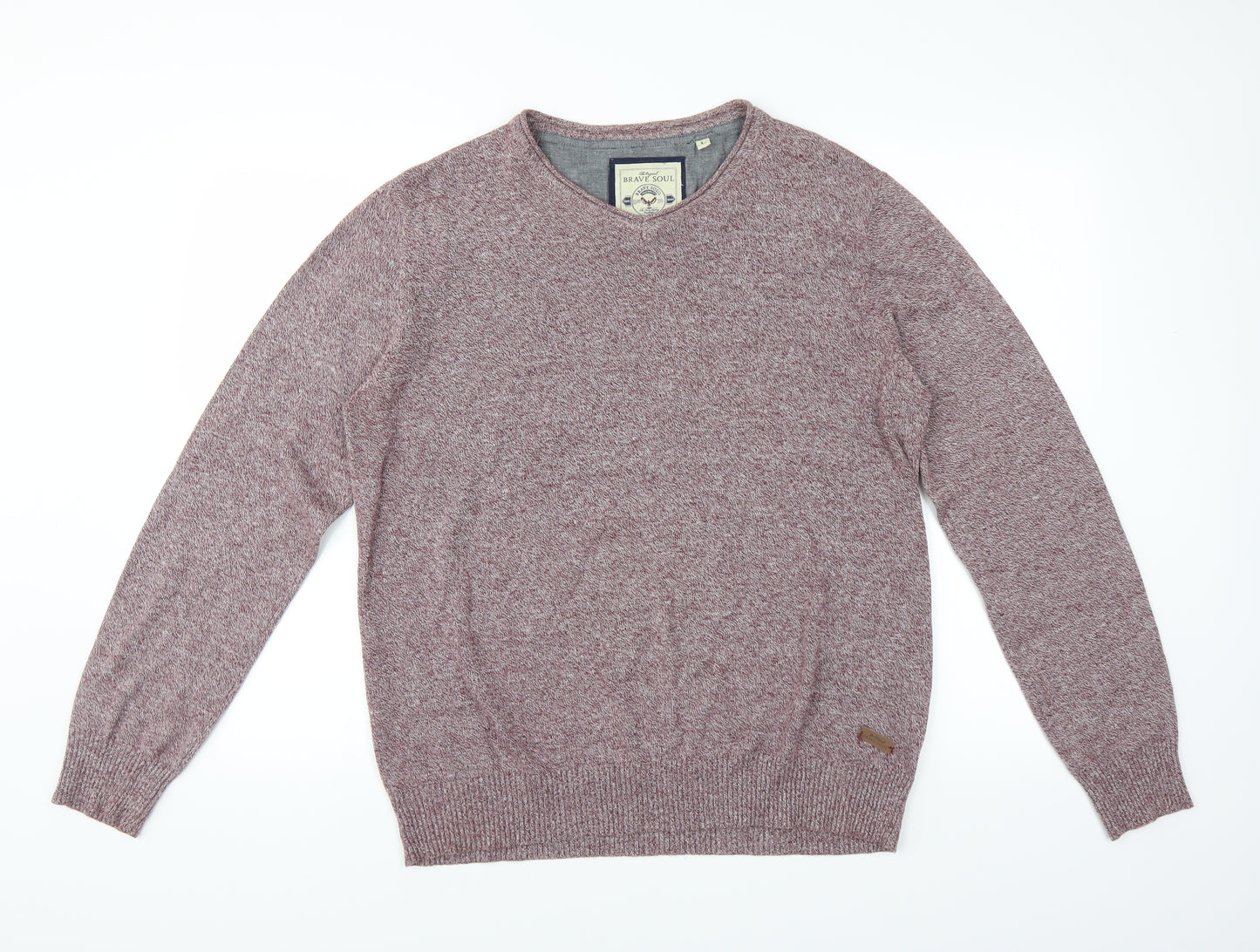 Brave Soul Mens Purple   Pullover Jumper Size L