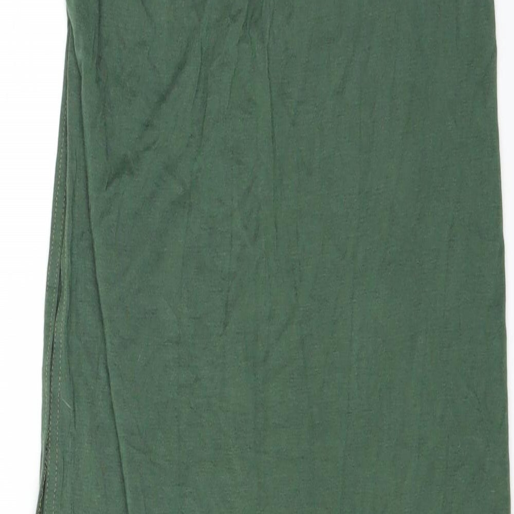 Boohoo Womens Green   Maxi Skirt Size 12  - Side split