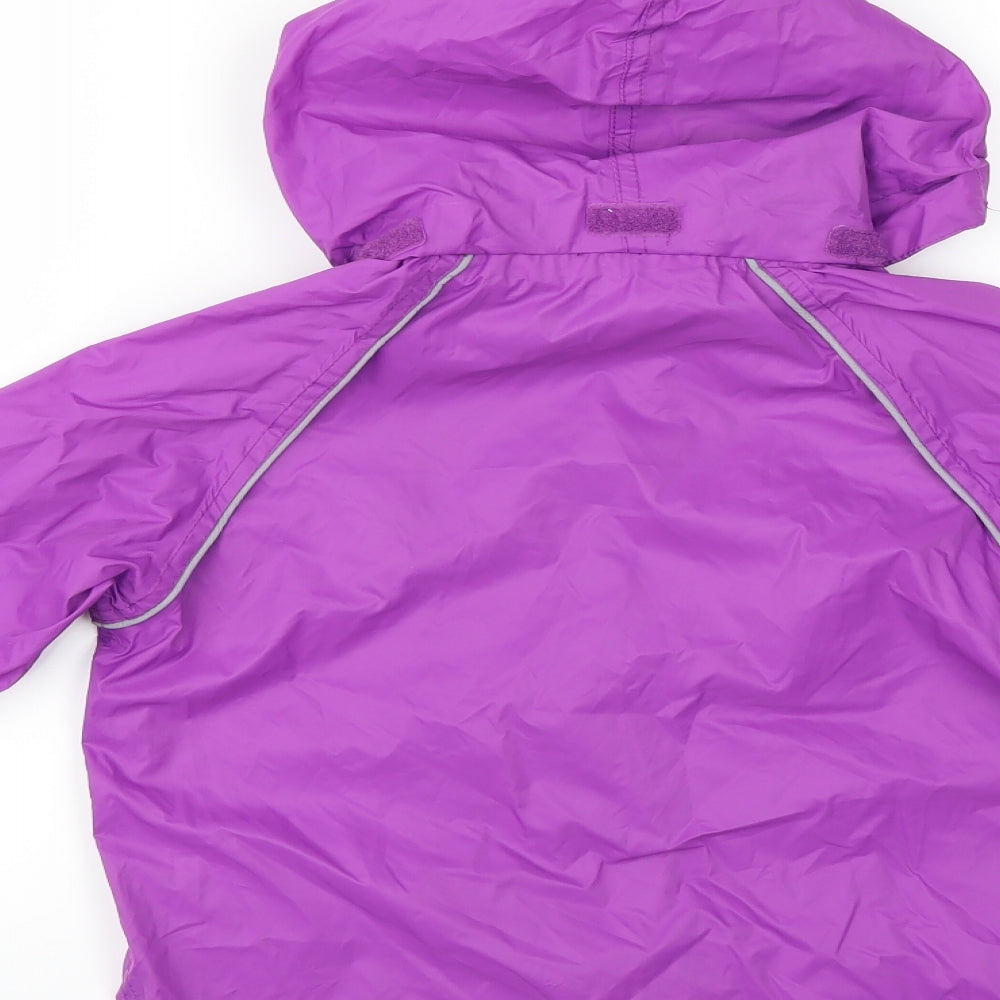 Mountain Warehouse Girls Purple   Rain Coat Jacket Size 5-6 Years