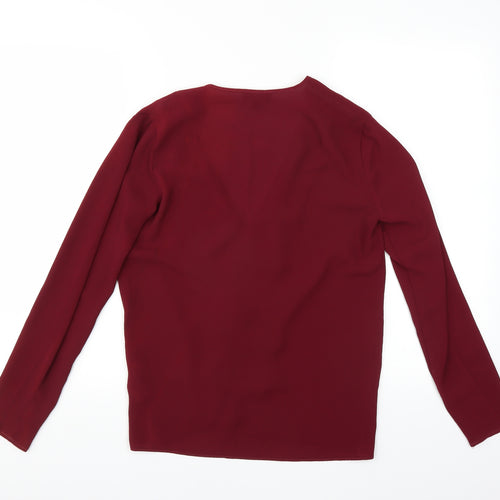 Topshop Womens Red   Basic Blouse Size 8