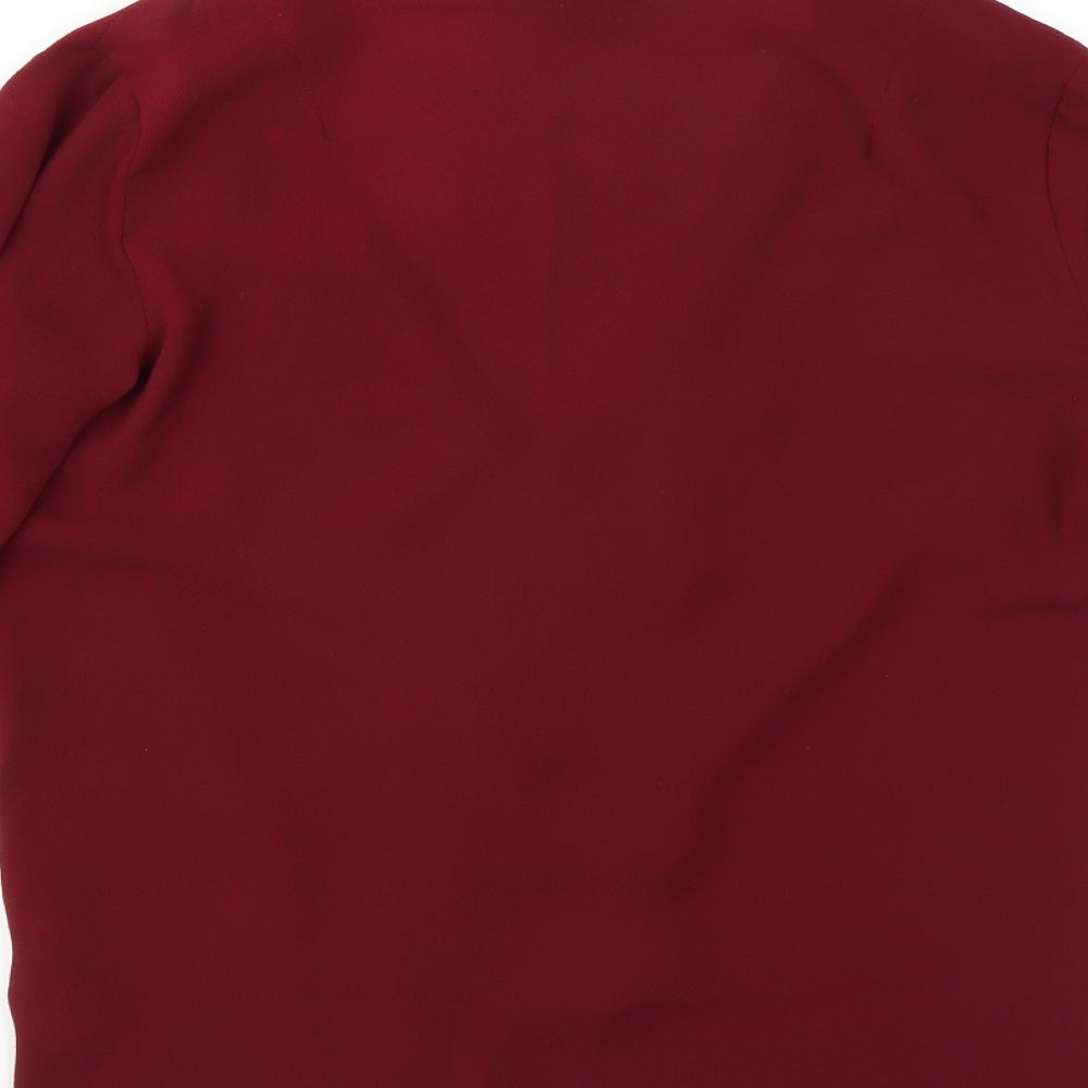 Topshop Womens Red   Basic Blouse Size 8