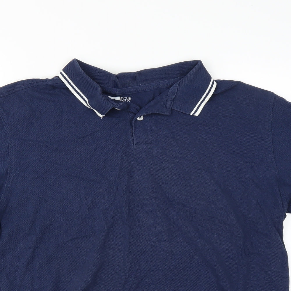 Cedar Wood State Mens Blue    Polo Size L