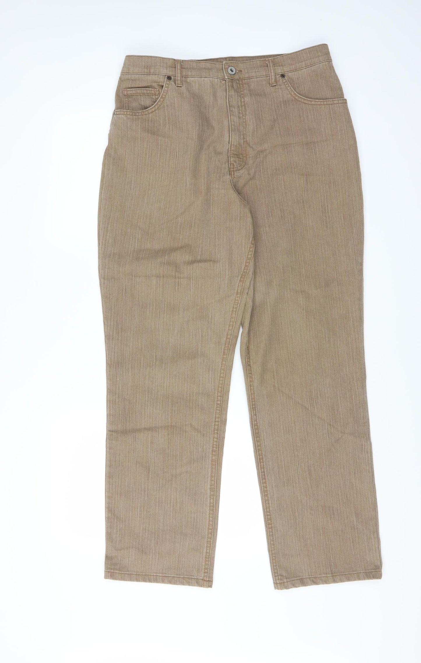 Marks and Spencer Womens Brown   Straight Jeans Size 16 L29 in