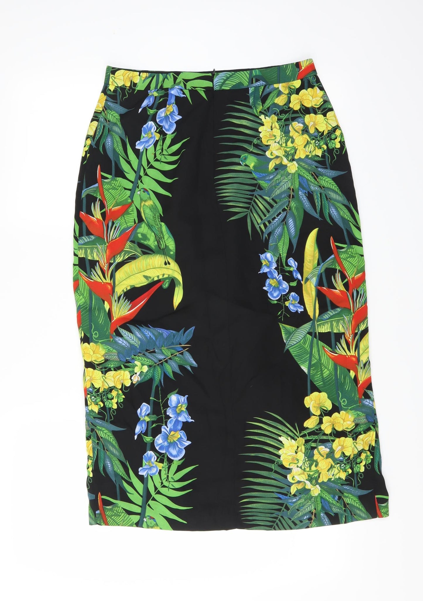 Oasis Womens Black Floral  Straight & Pencil Skirt Size 10