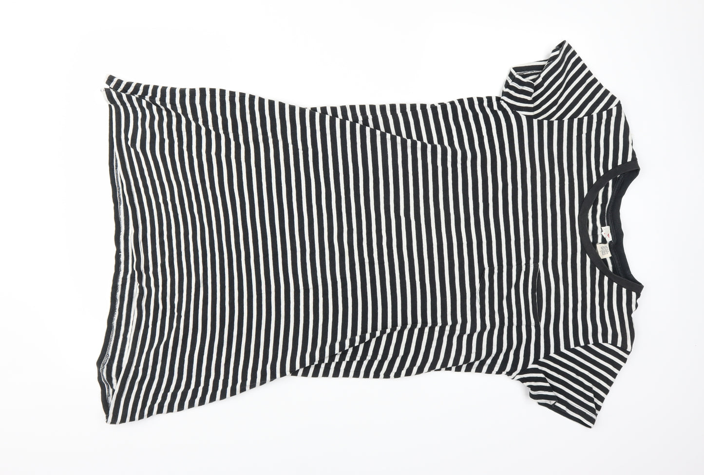 LEVIS Womens Black Striped  T-Shirt Dress  Size M