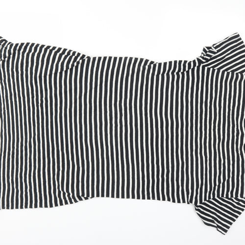 LEVIS Womens Black Striped  T-Shirt Dress  Size M