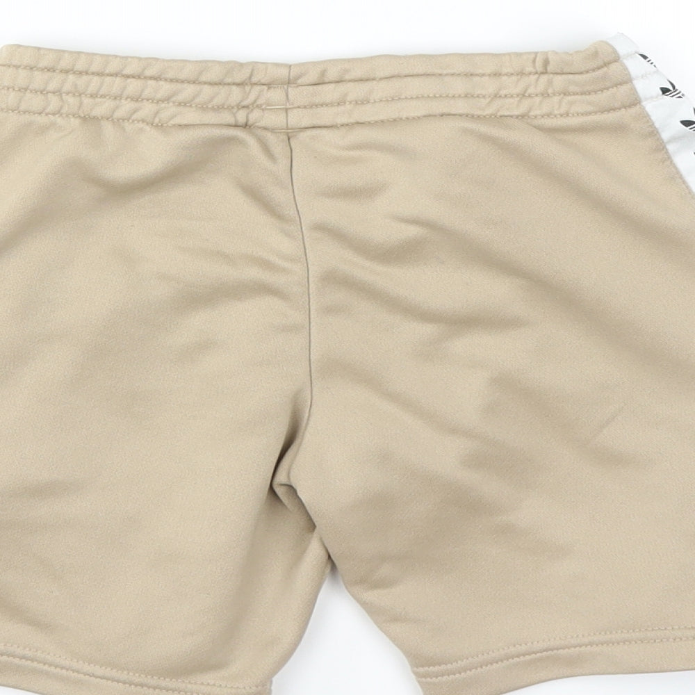 adidas Boys Beige   Sweat Shorts Size 6-7 Years