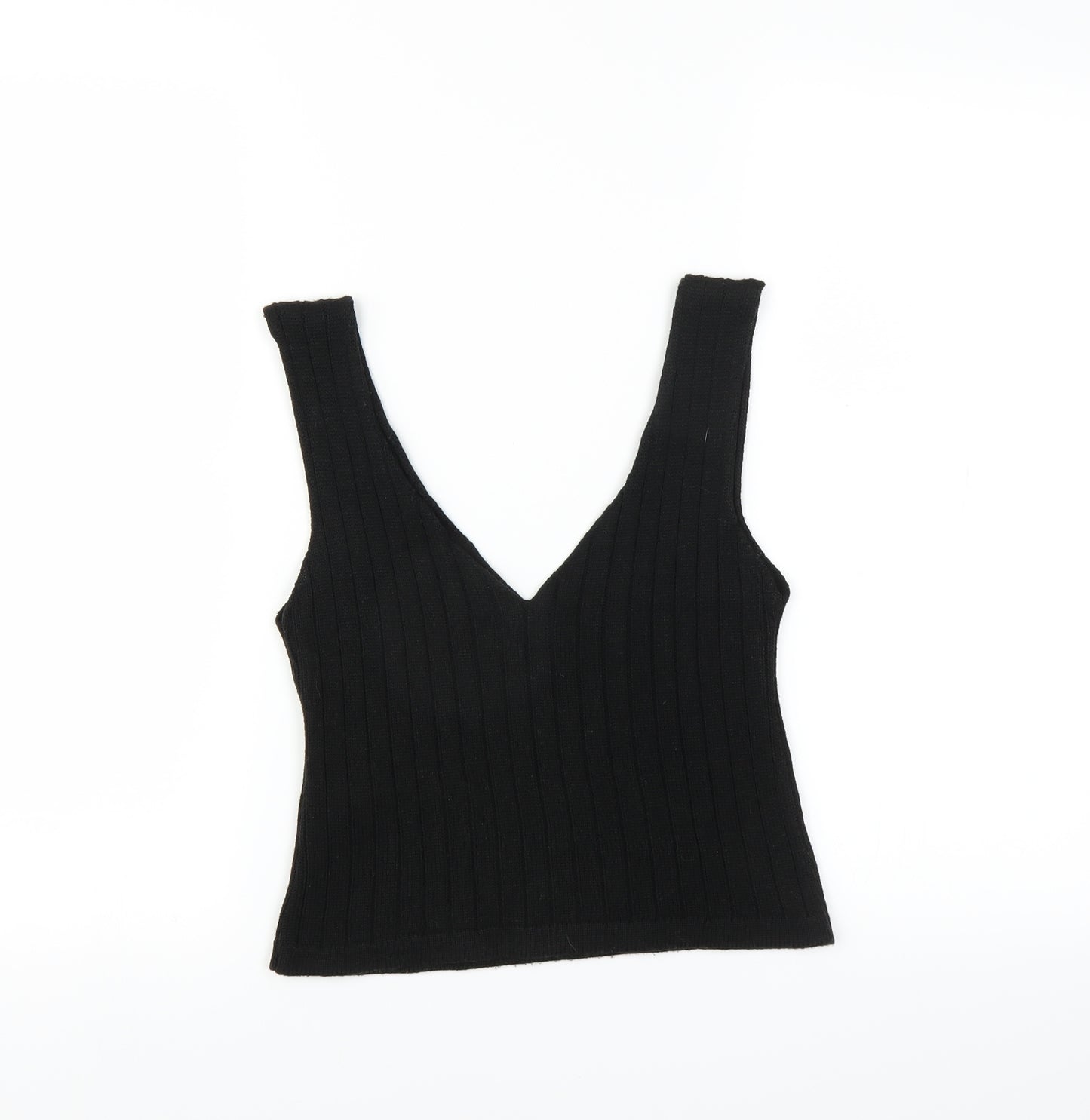 Boohoo Womens Black   Vest Jumper Size S  - CROPPED