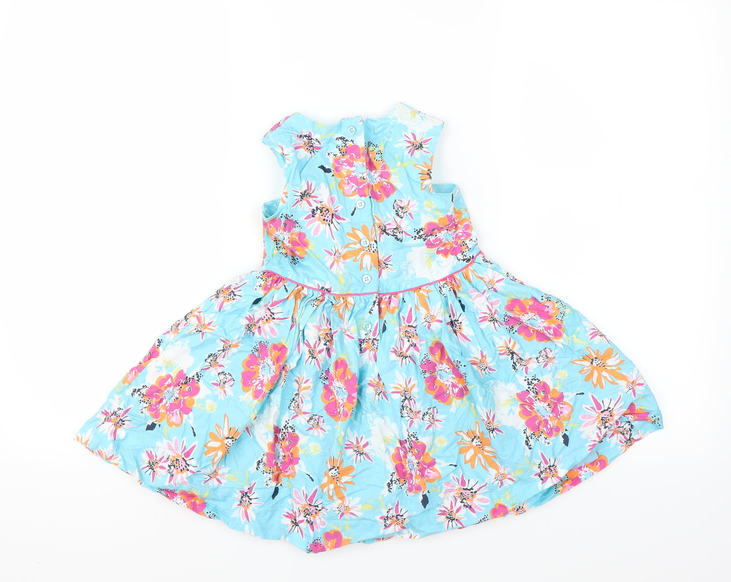 Matalan Girls Blue Floral  Ball Gown  Size 3-4 Years