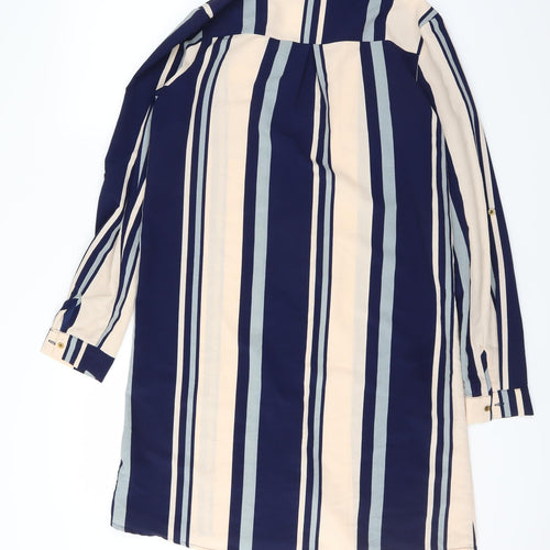 CAMEO ROSE Womens Blue Striped  Shirt Dress  Size 10