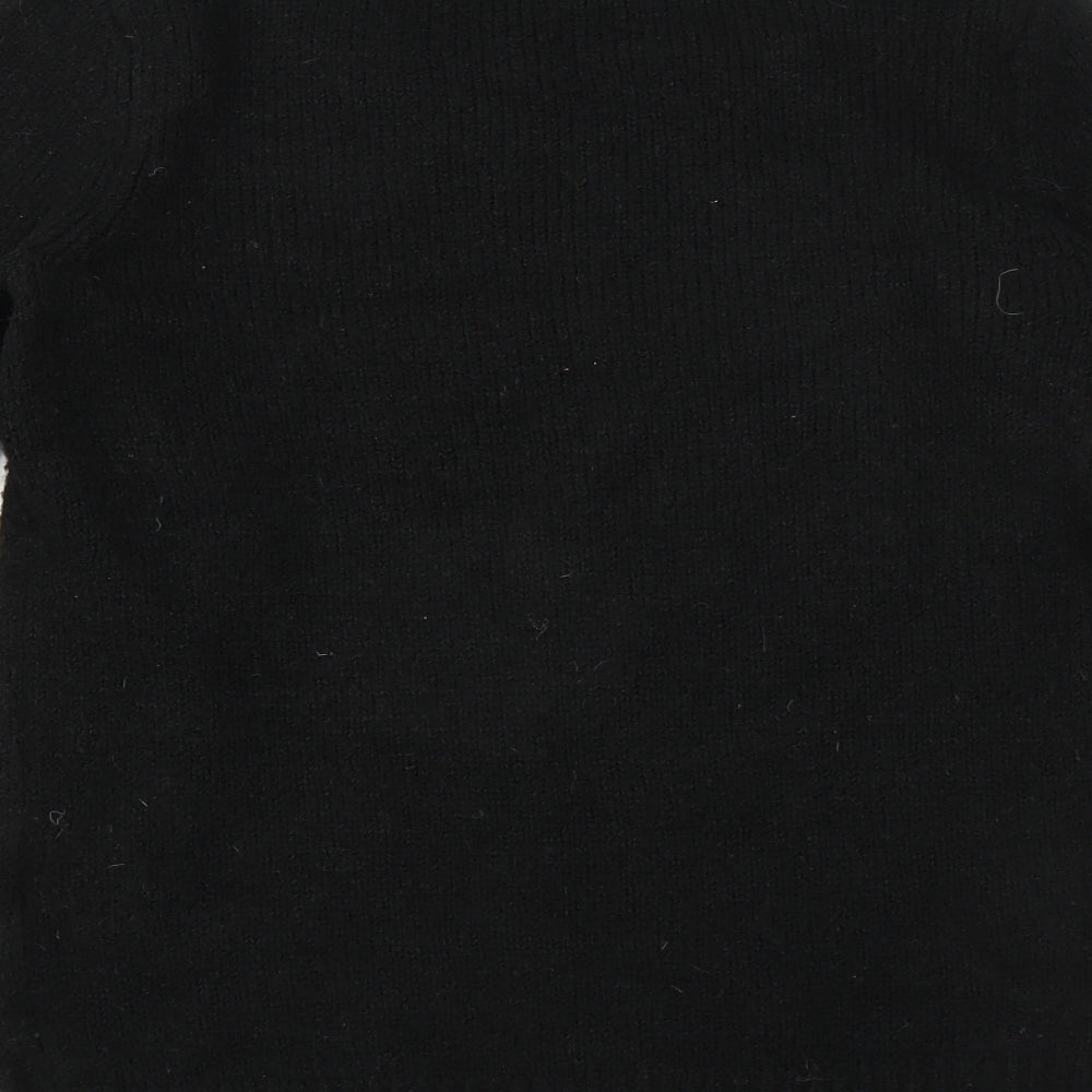 VILA Womens Black   Pullover Jumper Size S  - furry cuffs on sleeves