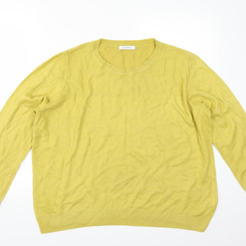 Marks and Spencer Womens Yellow   Pullover Jumper Size 18