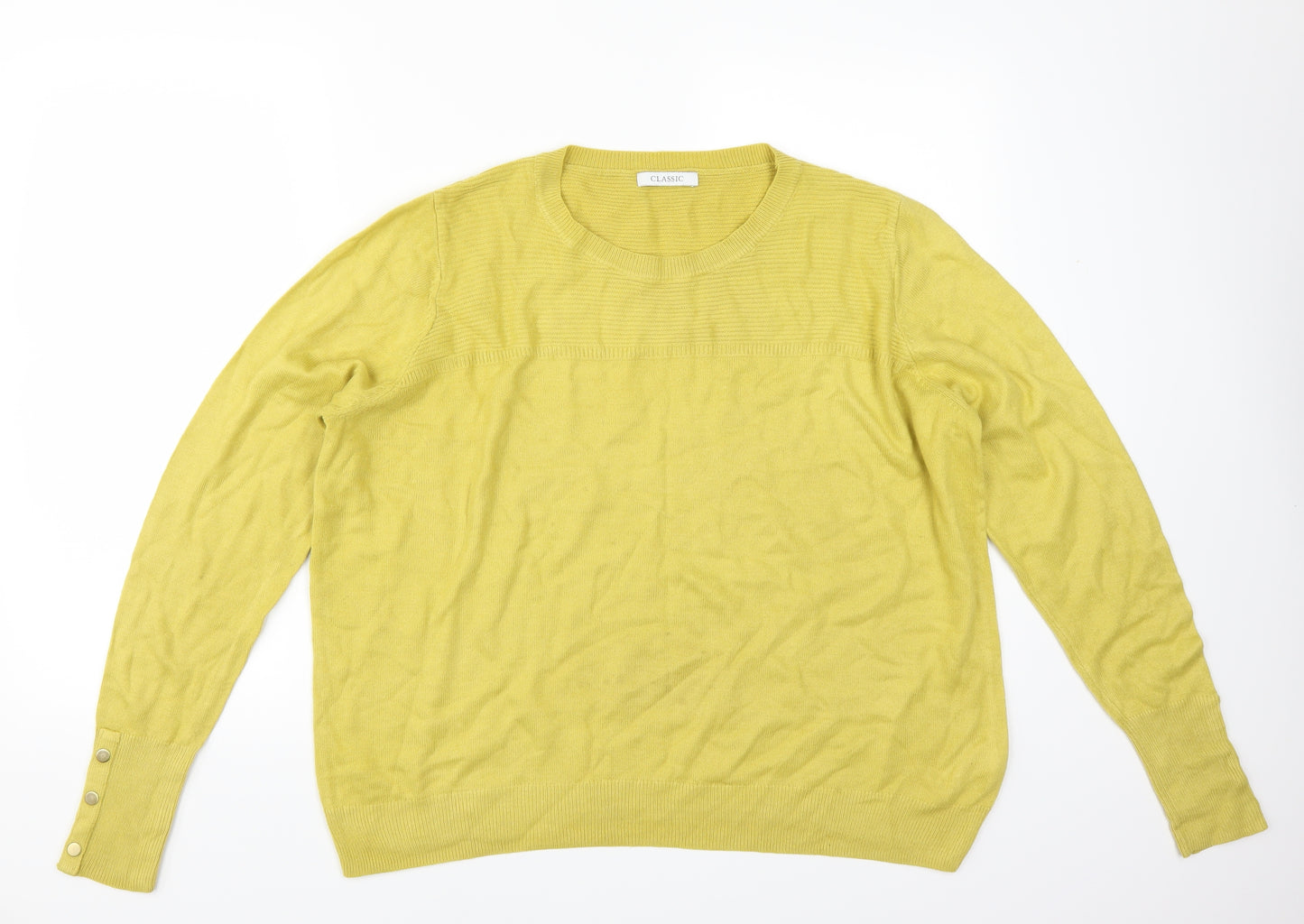Marks and Spencer Womens Yellow   Pullover Jumper Size 18