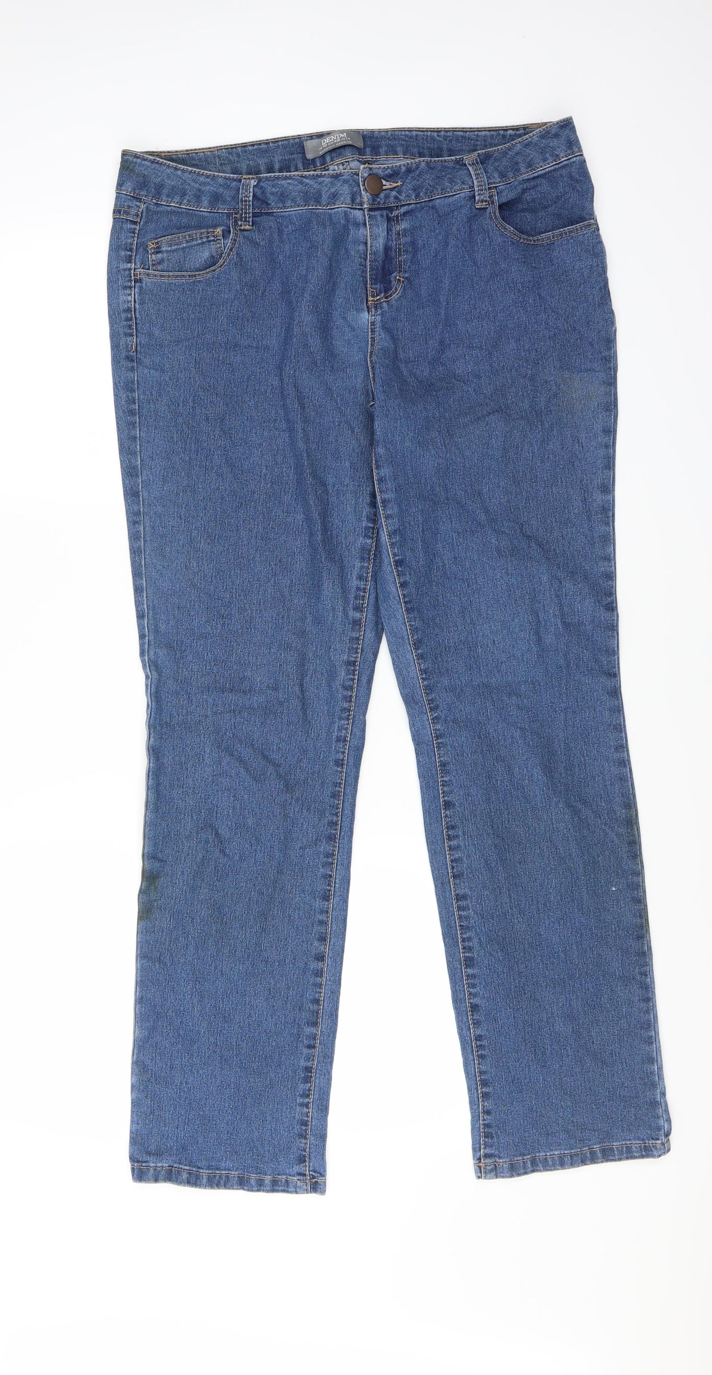 Dorothy Perkins Womens Blue   Straight Jeans Size 14 L30 in