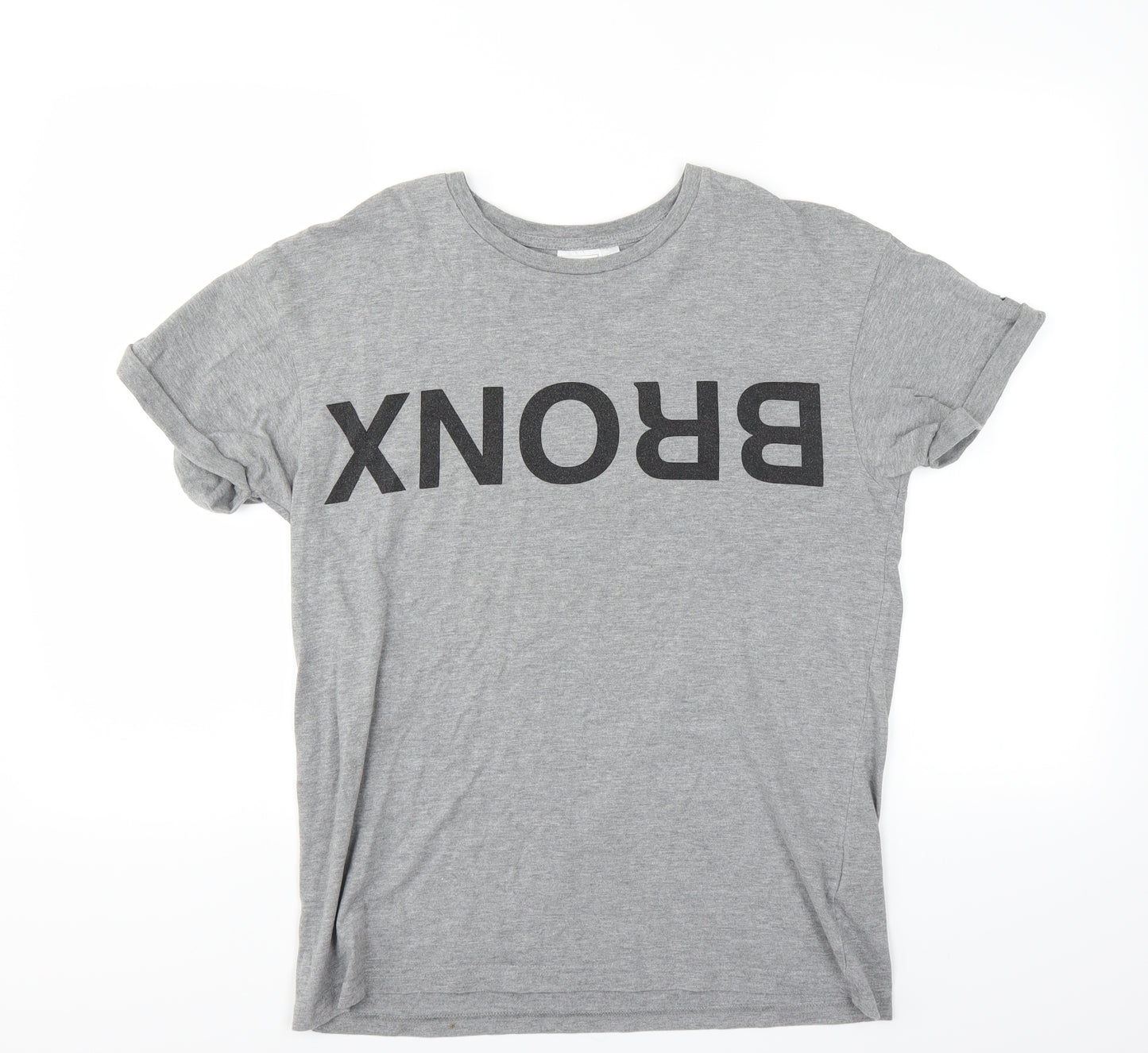 Topman Mens Grey    T-Shirt Size S  - Bronx