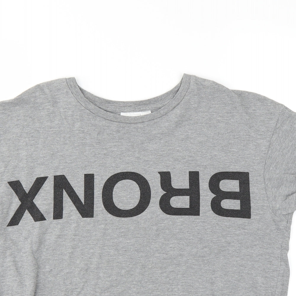 Topman Mens Grey    T-Shirt Size S  - Bronx