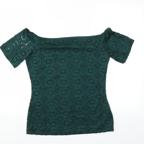 Dorothy Perkins Womens Green Floral  Basic Blouse Size 12