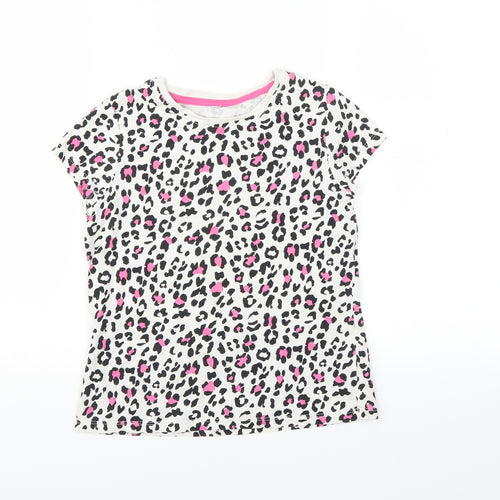 George Girls White   Basic T-Shirt Size 8-9 Years