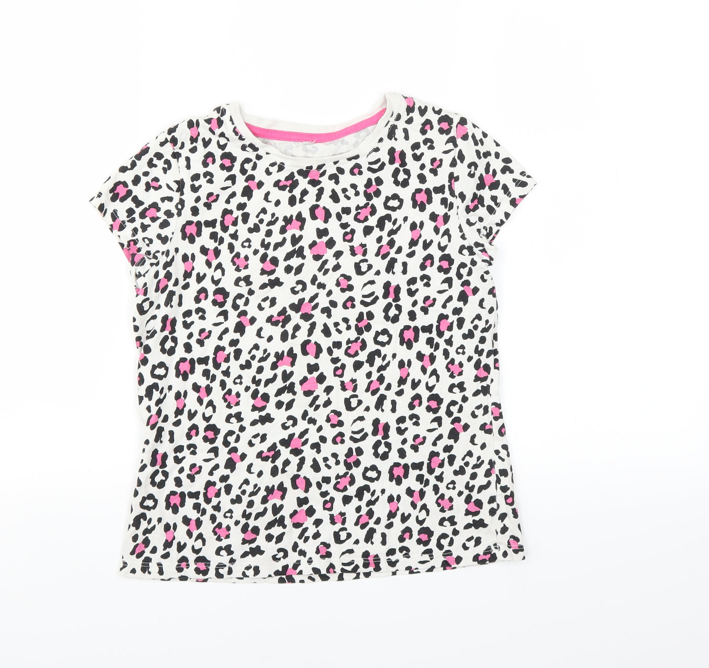 George Girls White   Basic T-Shirt Size 8-9 Years