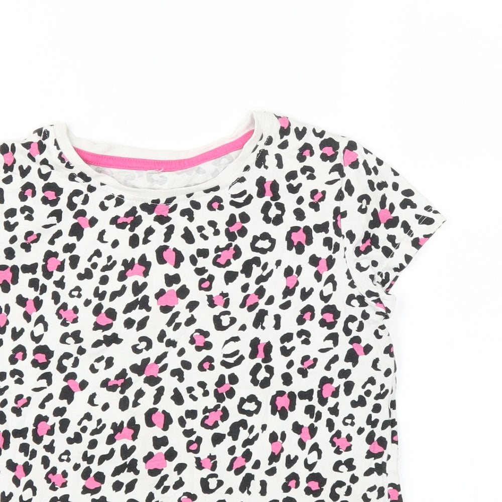 George Girls White   Basic T-Shirt Size 8-9 Years