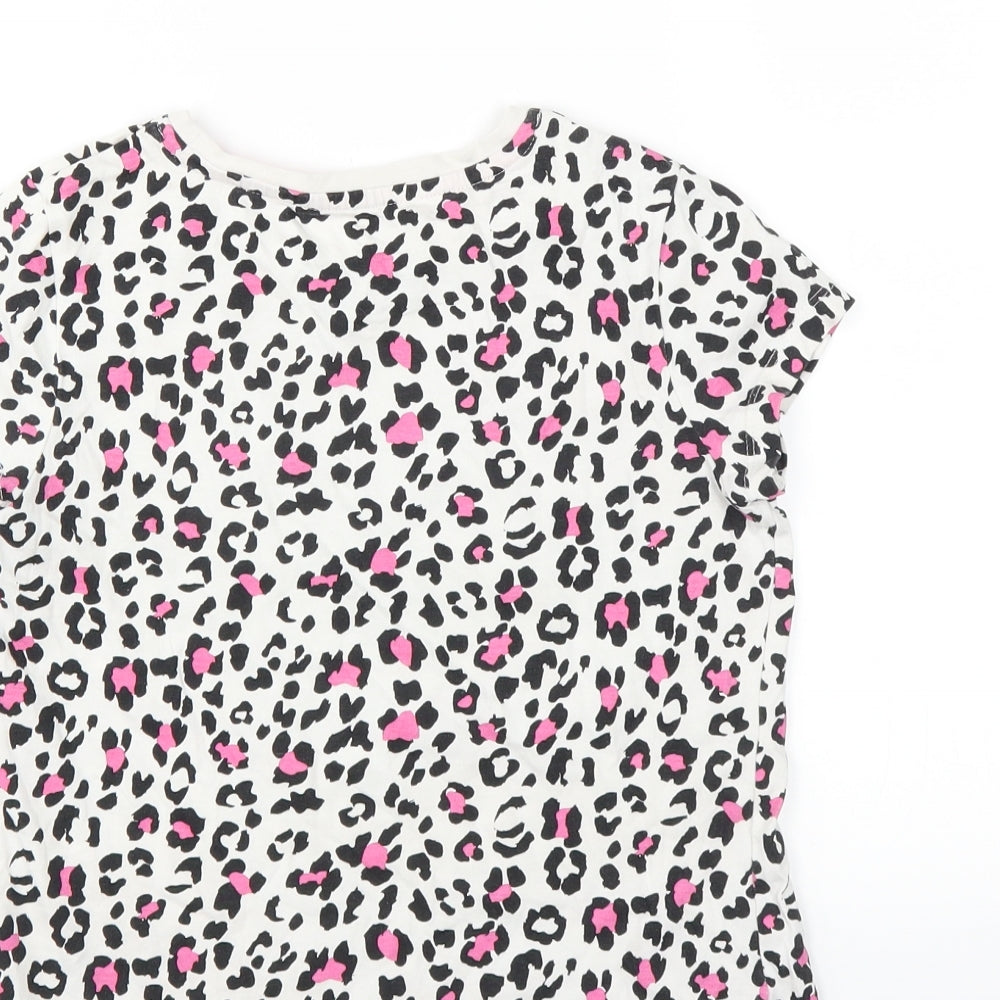 George Girls White   Basic T-Shirt Size 8-9 Years
