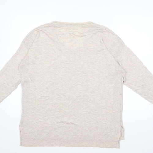 Jumper Womens Beige  Knit Pullover Jumper Size 16