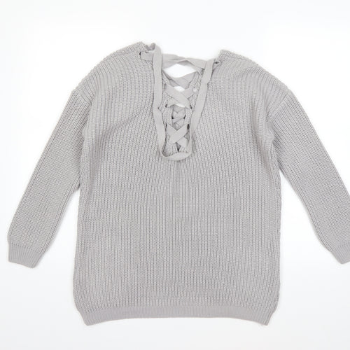 Primark Womens Grey  Knit Pullover Jumper Size 6