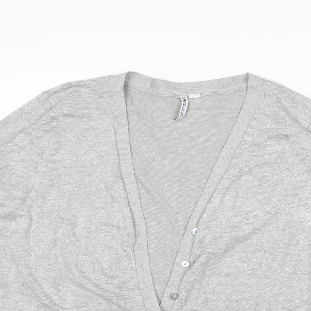 capsule Womens Grey  Knit Cardigan Jumper Size 16