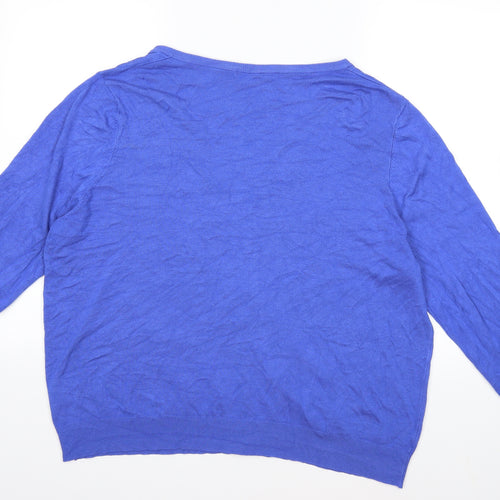 George Womens Blue  Knit Cardigan Jumper Size 22