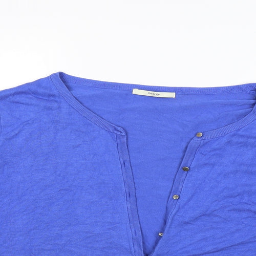 George Womens Blue  Knit Cardigan Jumper Size 22