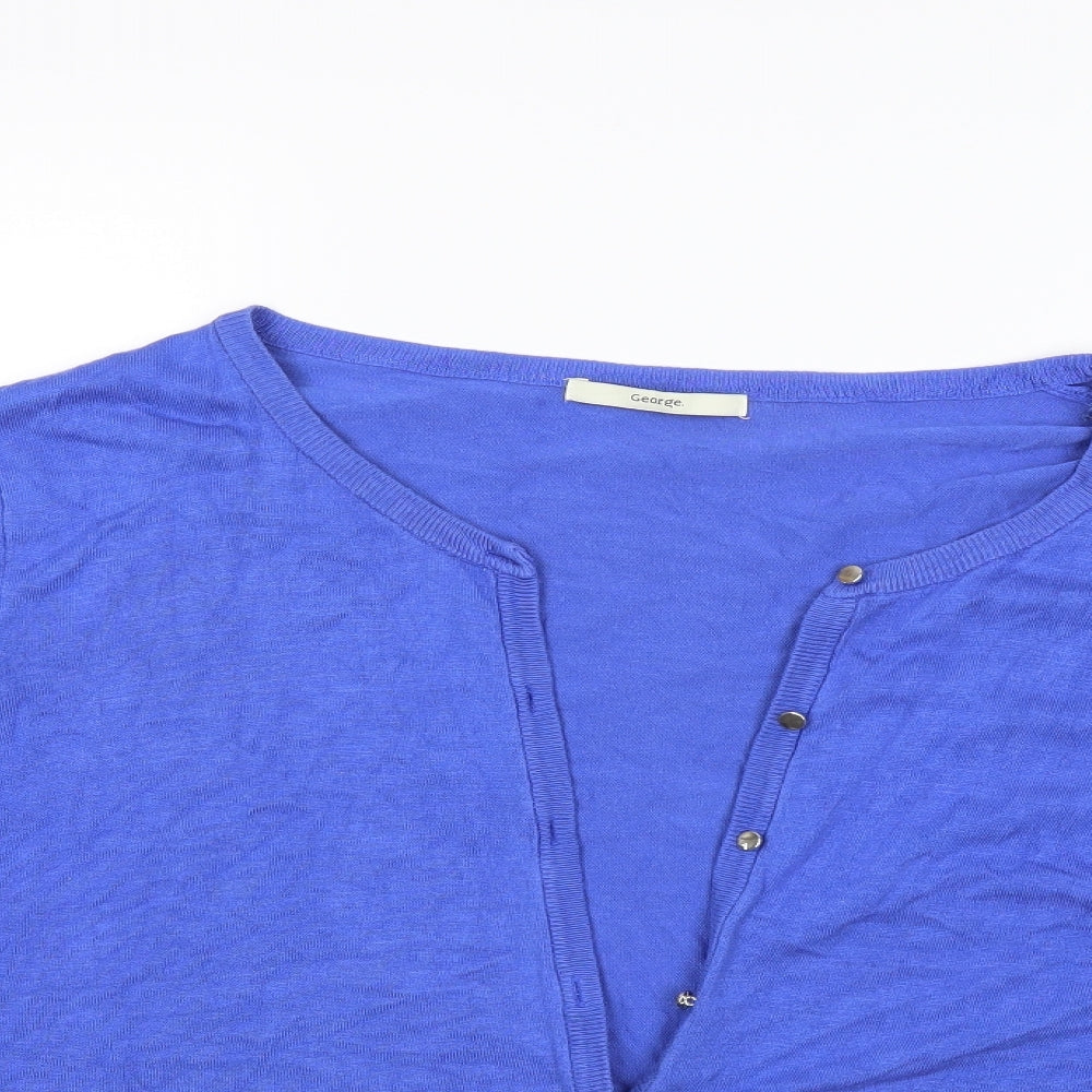 George Womens Blue  Knit Cardigan Jumper Size 22