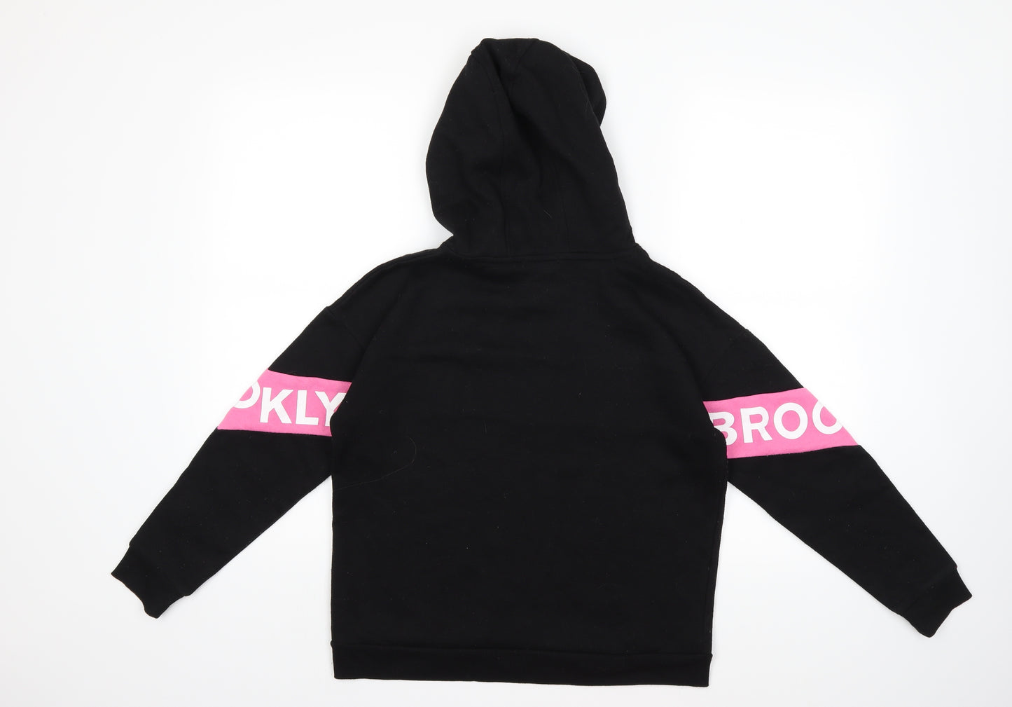 Primark Girls Black   Pullover Hoodie Size 14 Years  - brooklyn