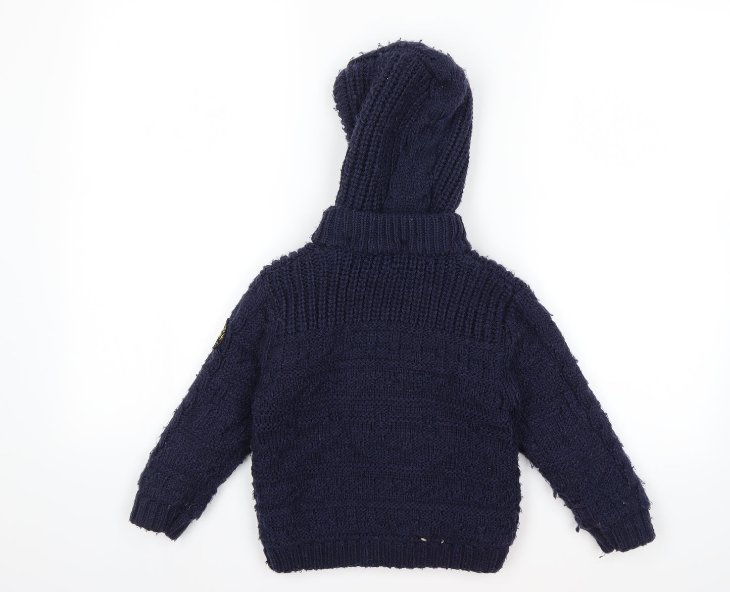 Zara Boys Blue  Knit Jacket Coatigan Size 3-4 Years