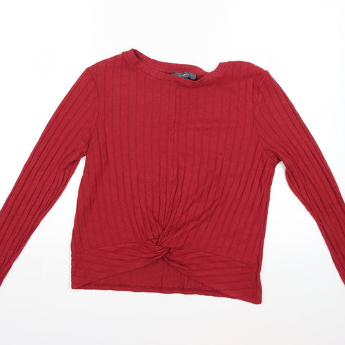 Primark Womens Red  Knit Pullover Jumper Size 14