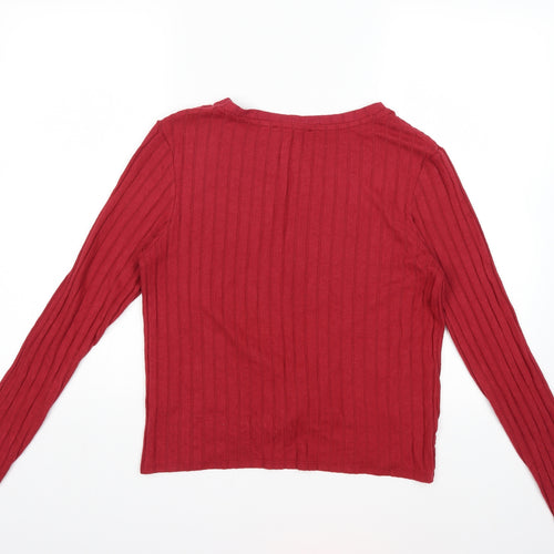 Primark Womens Red  Knit Pullover Jumper Size 14