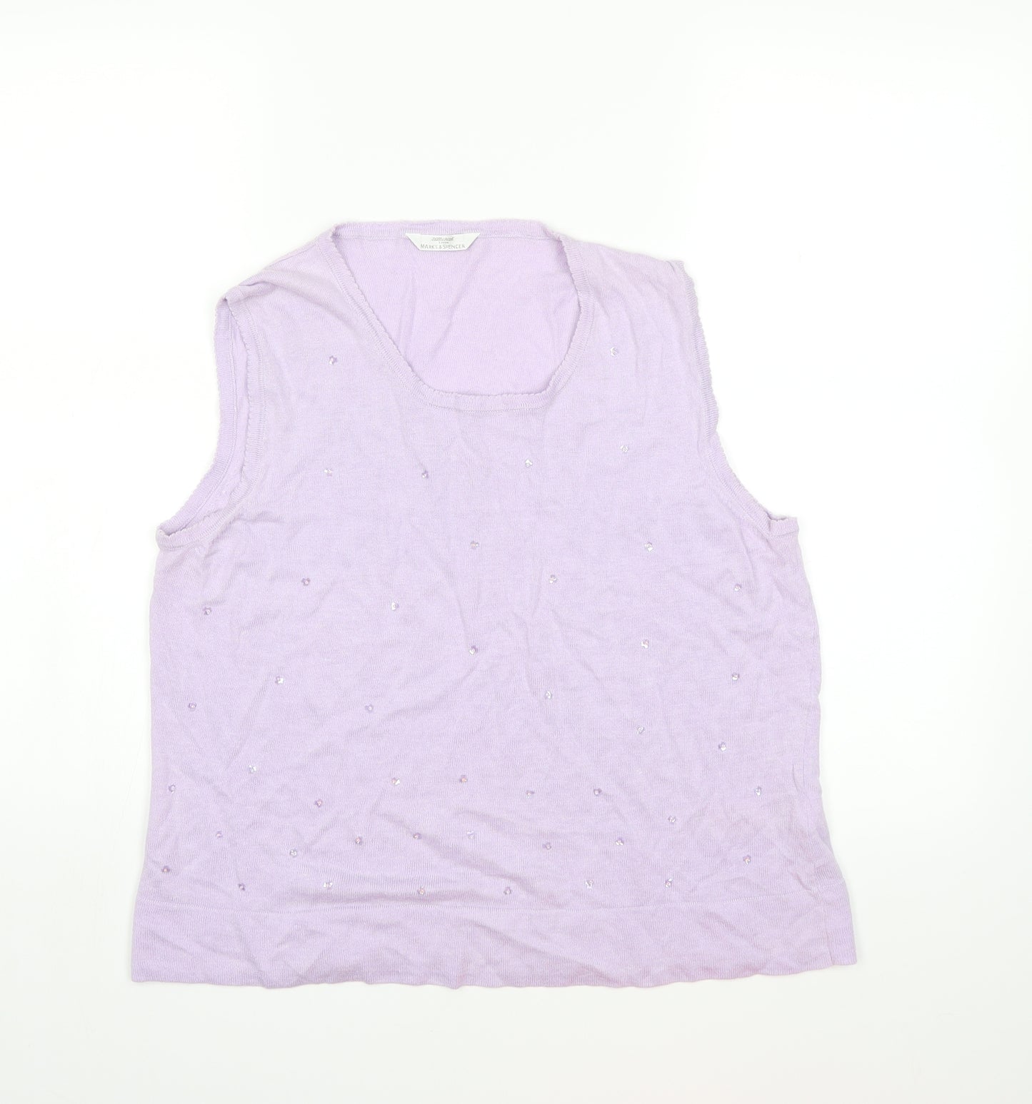 Marks and Spencer Womens Purple  Knit Pullover Jumper Size 20