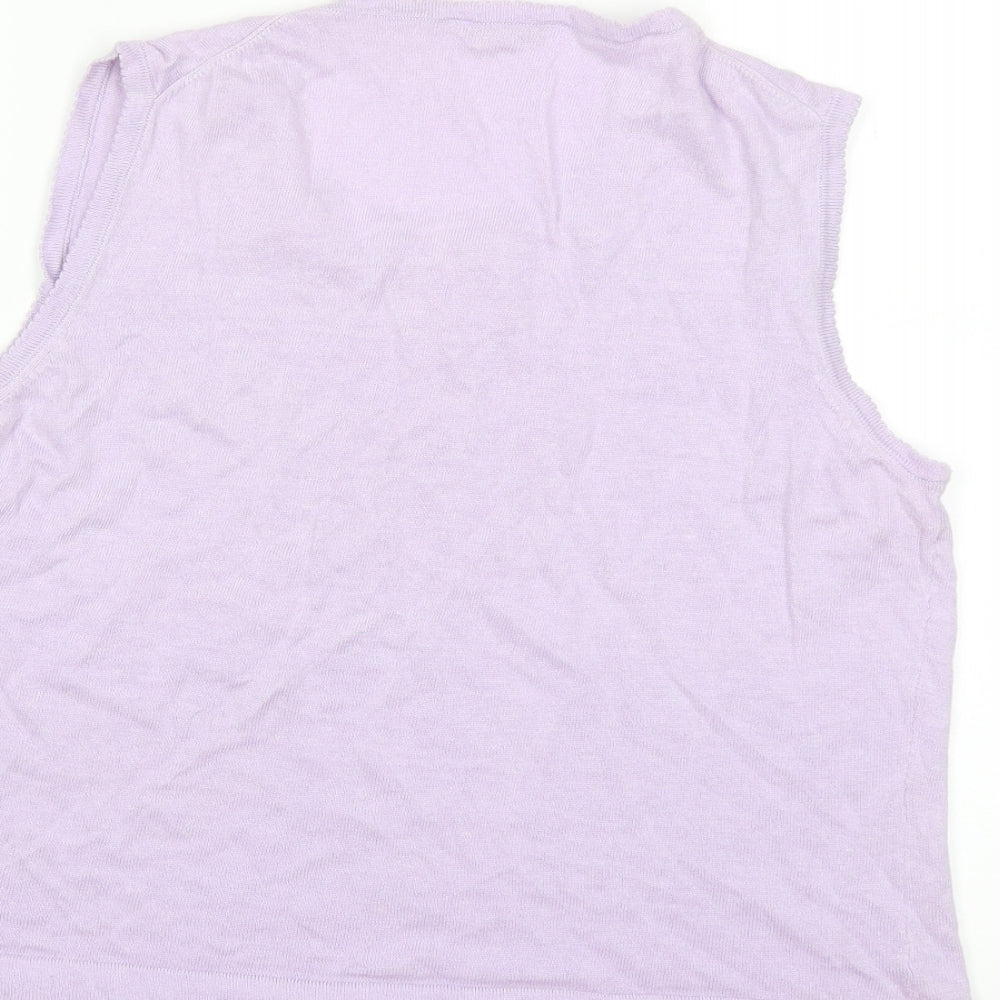 Marks and Spencer Womens Purple  Knit Pullover Jumper Size 20