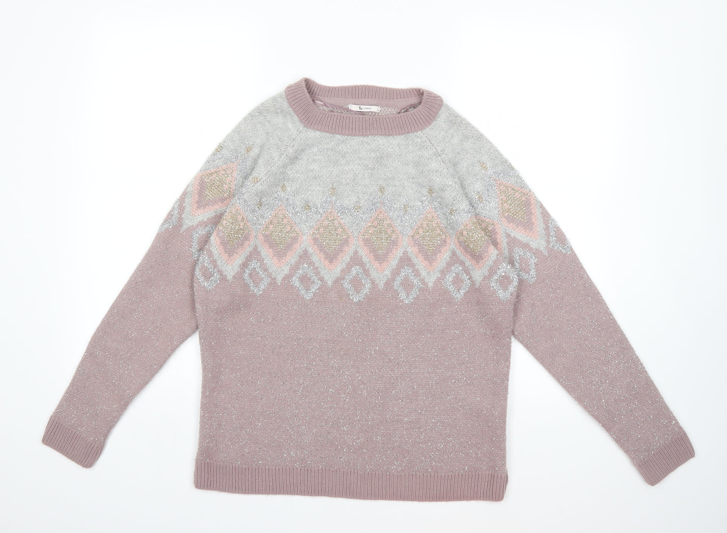 TU Womens Purple  Knit Pullover Jumper Size 14