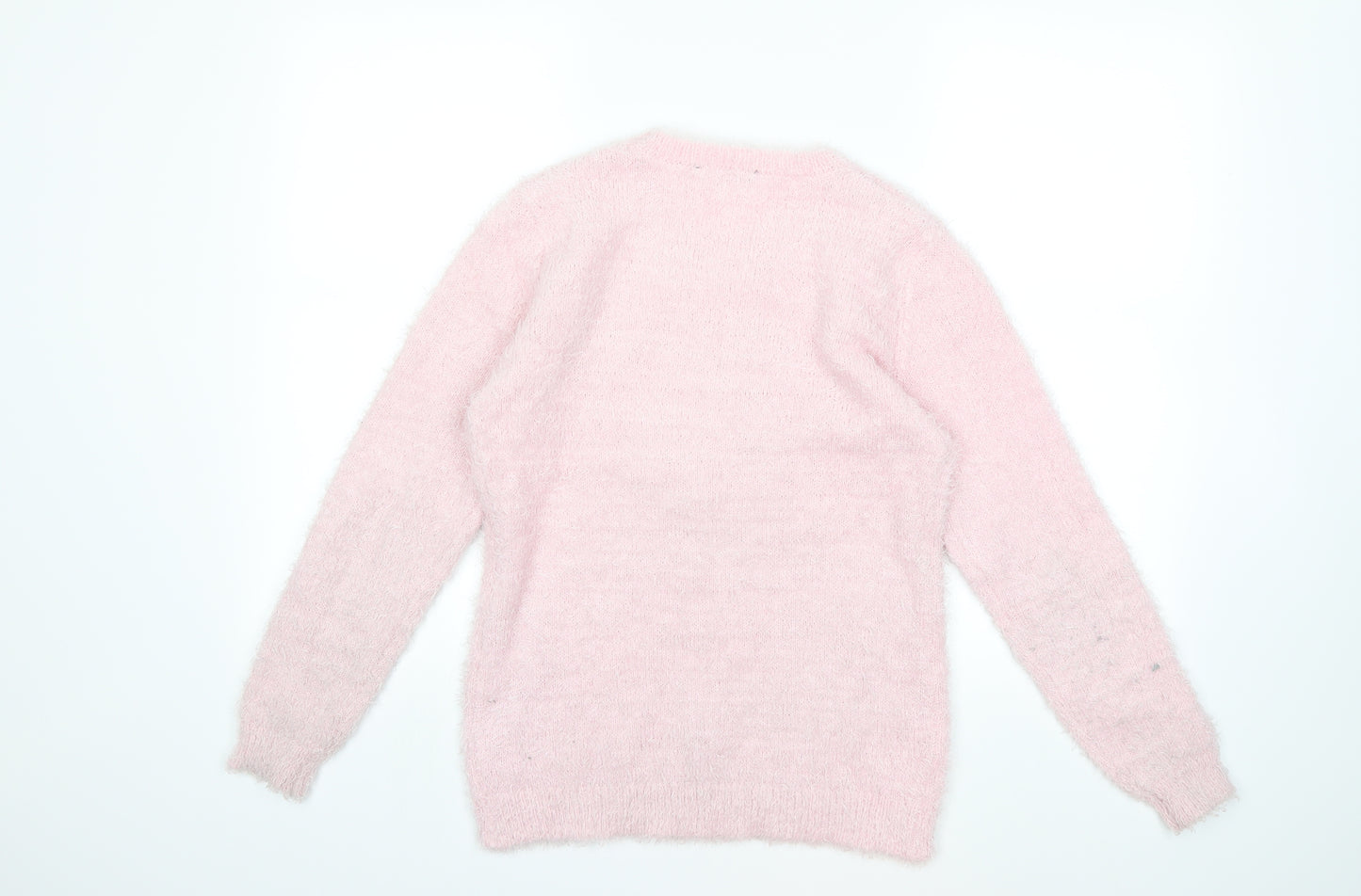 George Girls Pink  Knit Pullover Jumper Size 13 Years