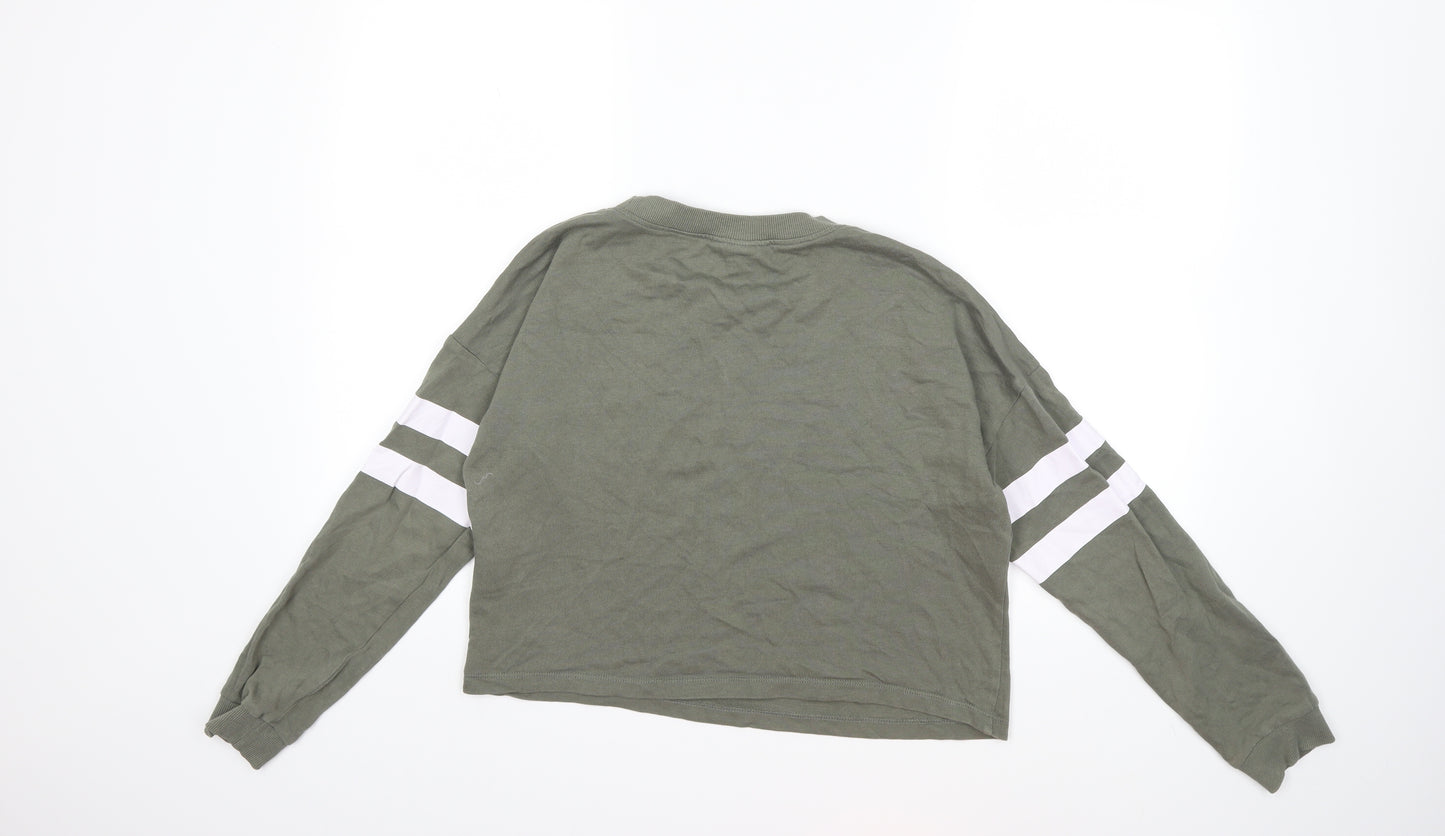 H&M Girls Green   Pullover Sweatshirt Size 13-14 Years